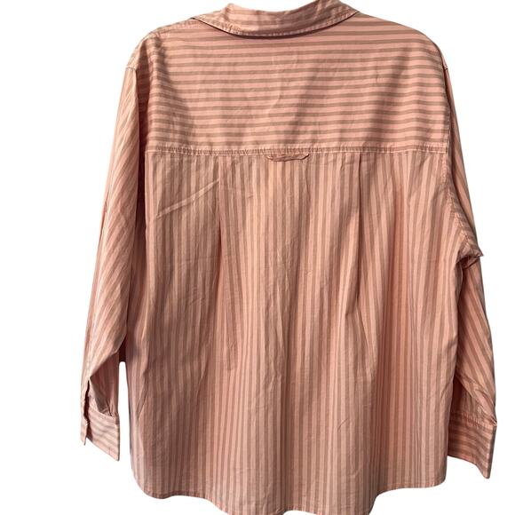 A New Day Women's Coral Long Sleeve Oversized Button Down Shirt - Medium - NWT - Picture 6 of 11